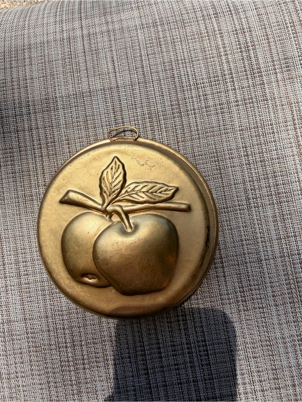 Brass Apple Wall Hanging - Decorative Fruit Plaque
